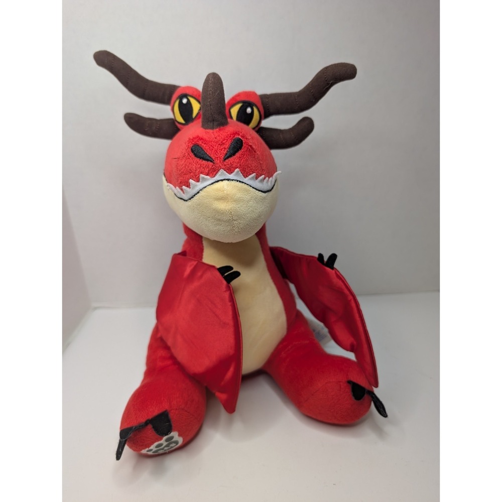 Build A Bear How To Train Your Dragon Hookfang 15" DreamWorks Plush Red Dragon